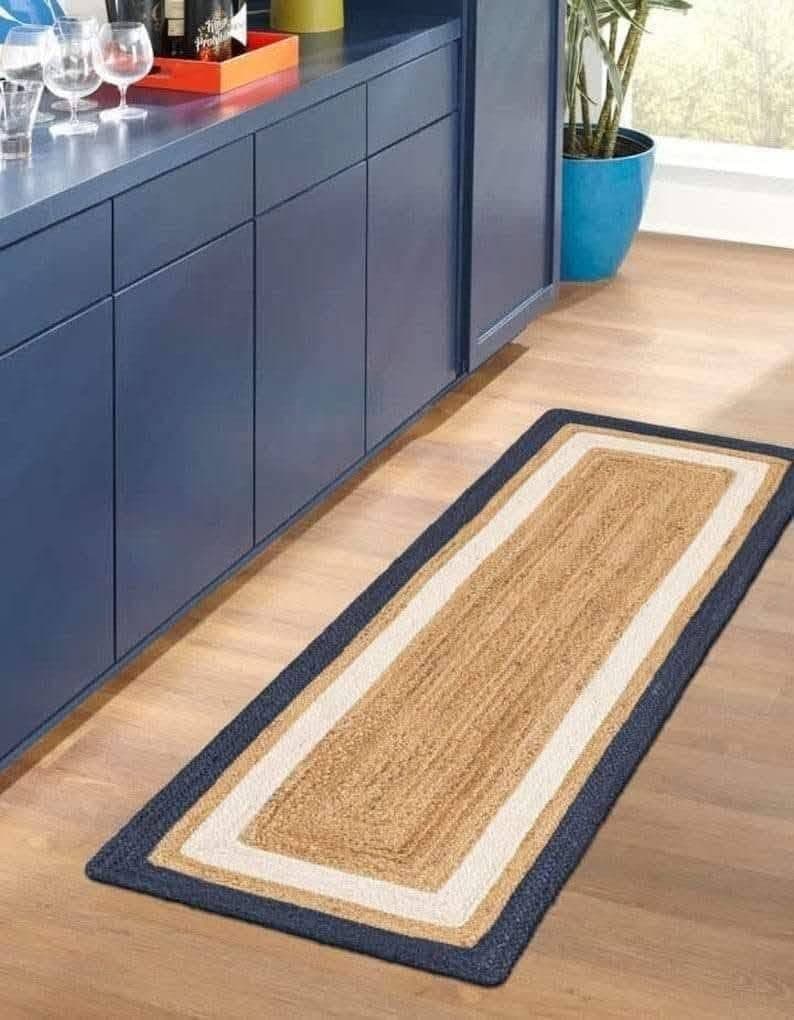 Braided Jute Kitchen Runner Mat